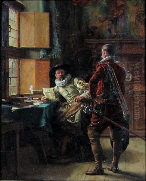 The Dispatch Oil Painting by Jean-Charles Meissonier