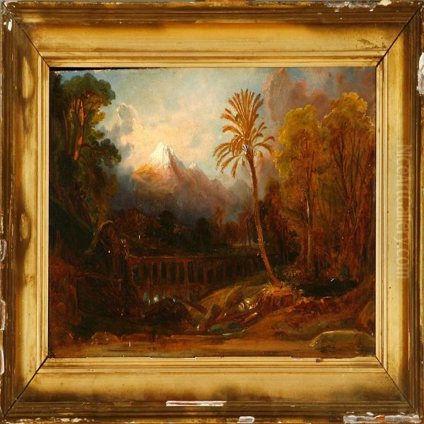 Evening Atmosphere, Presumably In Elsasser, India Oil Painting by Fritz Sigfried G. Melbye