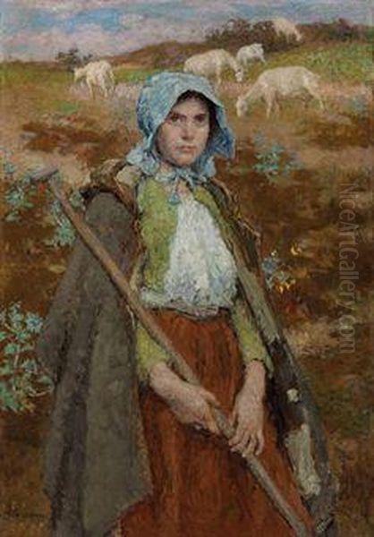 The Goatherd Oil Painting by Gari Julius Melchers