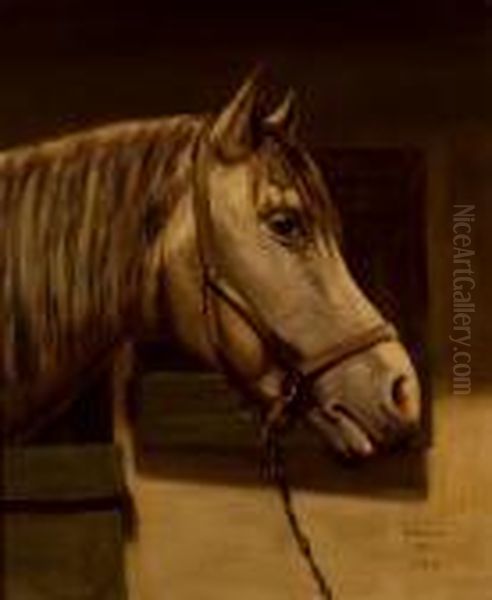 Cabeza De Caballo Oil Painting by Enrique Melida Y Alinari