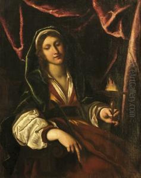 Figura Allegorica Oil Painting by Agostino Melissi