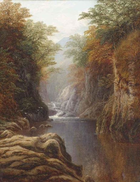 Fairy Glen, North Wales Oil Painting by William Mellor