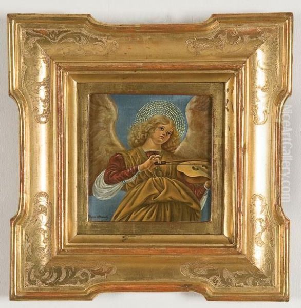 Angel With Violin Oil Painting by Melozzo da Forli