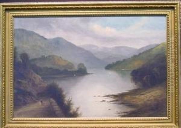 Derwentwater, Cumberland Oil Painting by D. Melrose