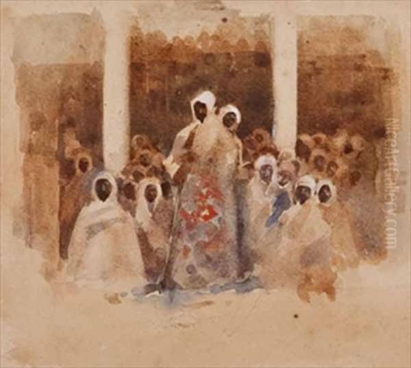 'in Morocco Oil Painting by Arthur Melville