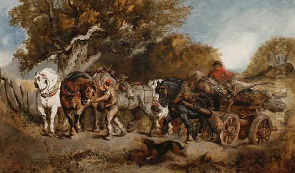 The Timber Wagon Oil Painting by Harden Sidney Melville