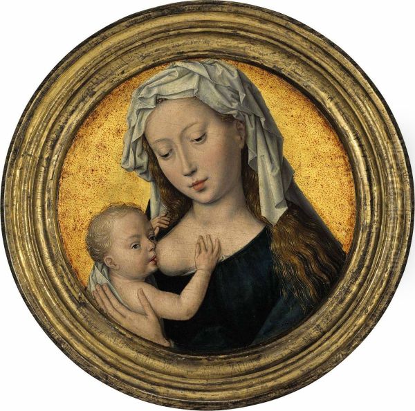 The Virgin Mary Nursing The Christ Child Oil Painting by Hans Memling