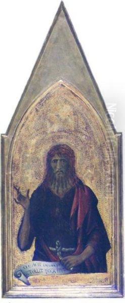 Saint John The Baptist Oil Painting by Lippo Memmi