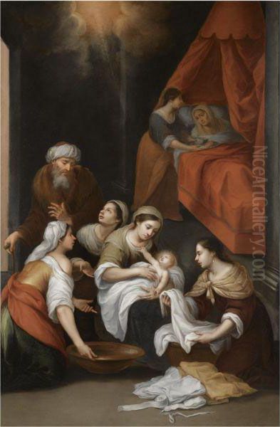 The Birth Of The Saint John The Baptist Oil Painting by Francisco Meneses Osorio