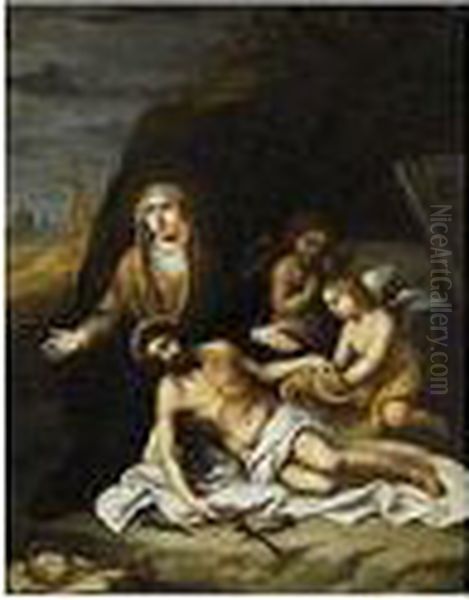 La Piedad Oil Painting by Francisco Meneses Osorio