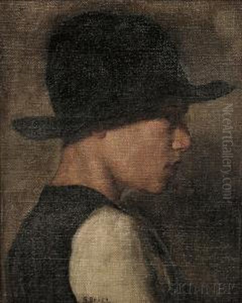 Portrait Of A Boy In Profile Oil Painting by Paul Eugene Mengin