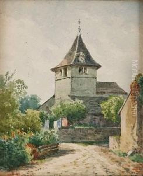 Eglise Oil Painting by Louis Mennet