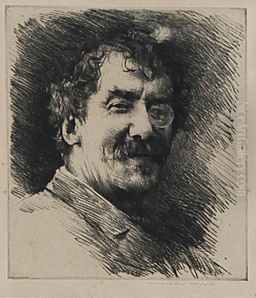 Portrait Of Whistler Oil Painting by Mortimer Luddington Mempes