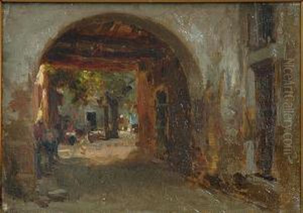 Impressione Dal Vero Oil Painting by Giuseppe Mentessi