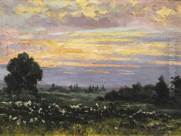 Paysage. Oil Painting by Wilhelm Menzler Casel