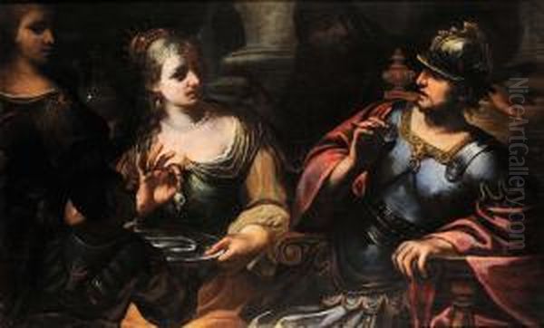 Antonio E Cleopatra Oil Painting by Giovanni Battista Merano