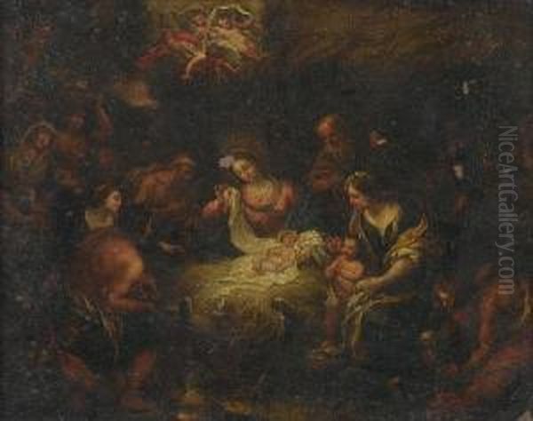 The Adoration Of The Shepherds by Giovanni Battista Merano