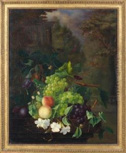 Nature Morte Aux Fruits Oil Painting by Eugenie Mercier