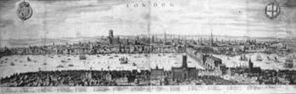 A View Of: London And Paris Oil Painting by Matthaus Merian