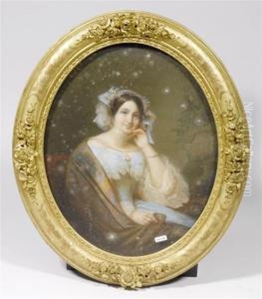 Portrait De La Grandeduchesse Anna Fiodorovna De Russie Oil Painting by Nancy Merienne