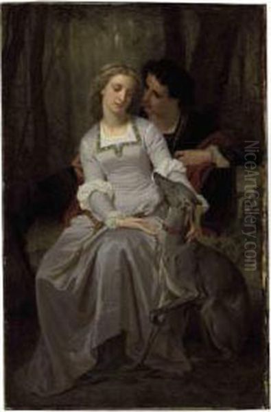 Romeo And Juliet Oil Painting by Hugues Merle