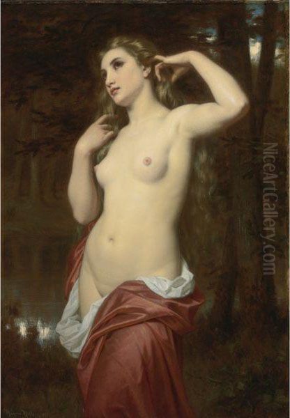 The Bather Oil Painting by Hugues Merle