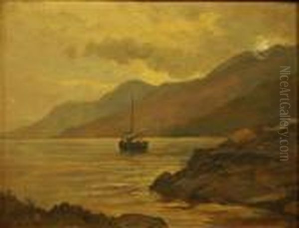 Marina Oil Painting by Camillo Merlo