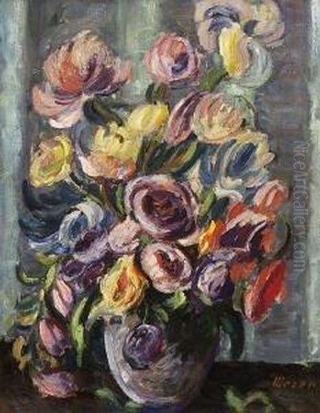 Blumenstilleben. Oil Painting by Johanna H. Merre