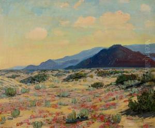 Desert In Bloom (palm Springs) by James Arthur Merriam