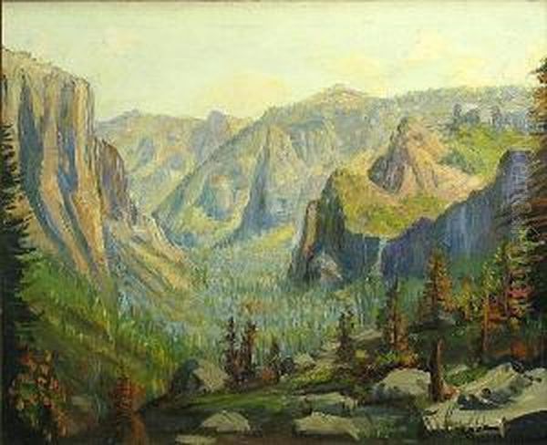 A View Of Yosemite by James Arthur Merriam