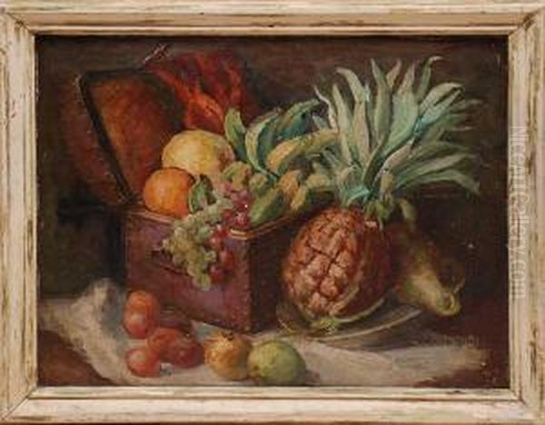 Still Life, Fruit Oil Painting by Katherine Merrill