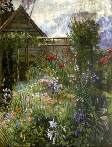 A Garden In Spring Oil Painting by Anna Massey Lea Merritt