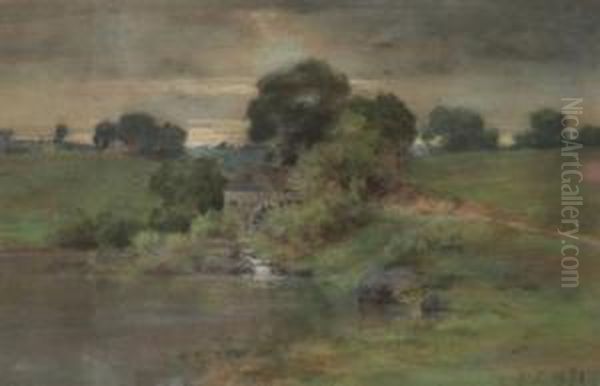 Meadowland Near Washington, Dc Oil Painting by Edmund Clarence Messer