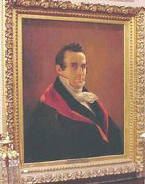 Portrait Of A Gentleman (possibly A Self Portrait) by Eliab Metcalf