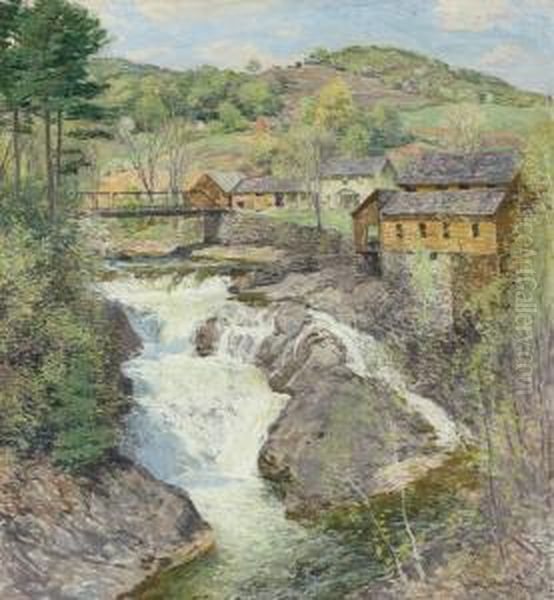 The Falls Oil Painting by Willard Leroy Metcalf