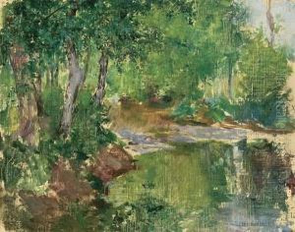 Le Ruisseau Oil Painting by Willard Leroy Metcalf