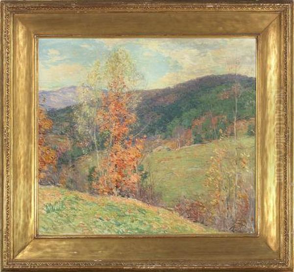 October Afternoon - Vermont Oil Painting by Willard Leroy Metcalf