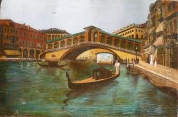 Venezia Oil Painting by Orneore Metelli