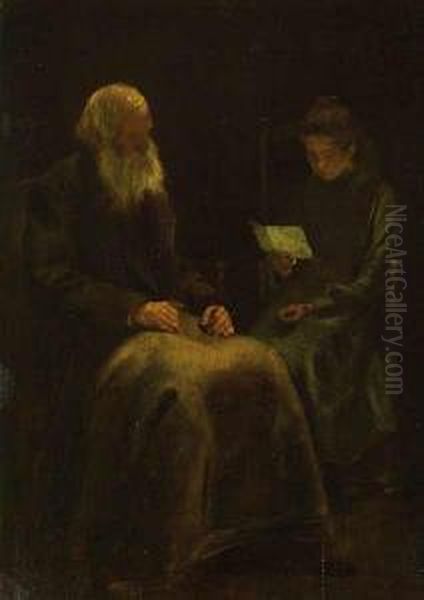 The Letter Oil Painting by Louis Mettling