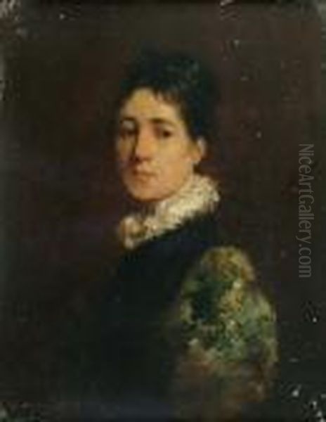 Tete De Femme Oil Painting by Louis Mettling