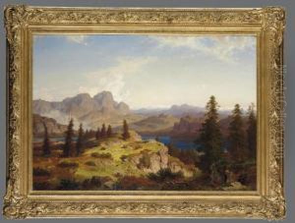 A View Of The Dolomites Oil Painting by Casar Metz