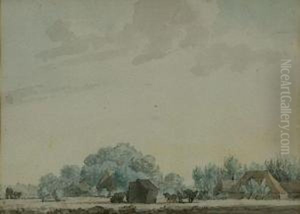 Paysage Champetre Oil Painting by Adriaan Meulemans