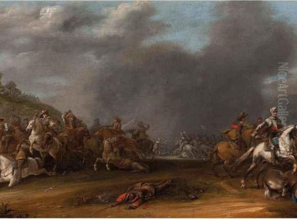 Battaglia Oil Painting by Pieter Meulenaer