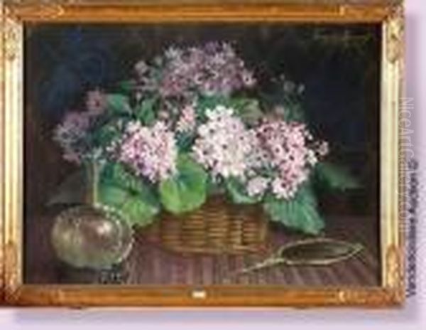 Panierde Fleurs Oil Painting by Georgette Meunier