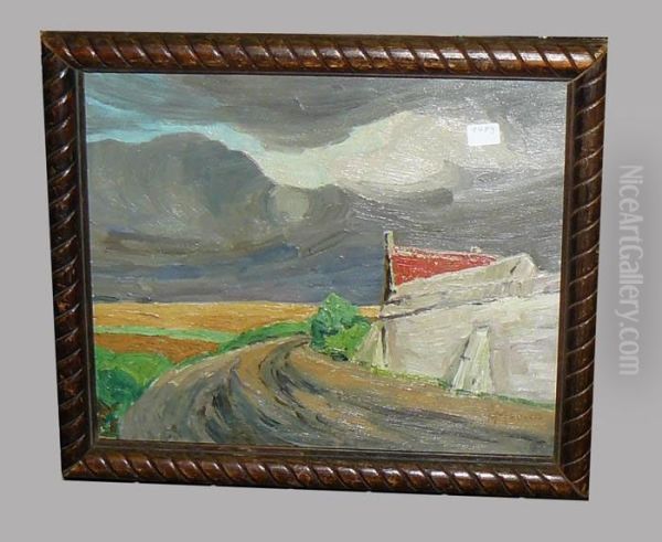 Ferme Oil Painting by Henri Meuwis