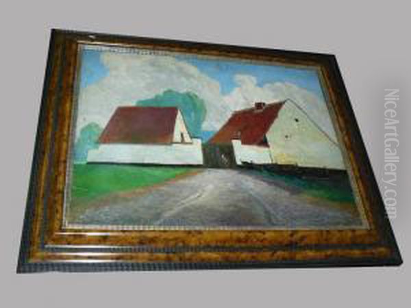 Ferme Oil Painting by Henri Meuwis