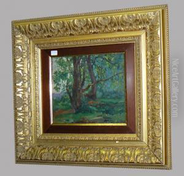 Foret Oil Painting by Henri Meuwis