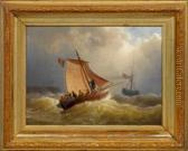 Einschiffen In Ostende Oil Painting by Hermann Mevius