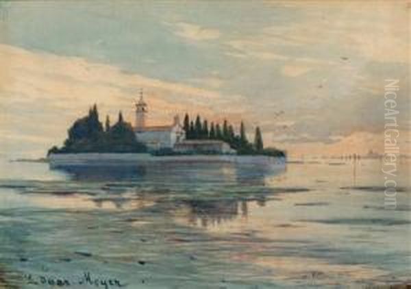 Isola Di S. Michele Bei Venedig Oil Painting by Edgar Meyer