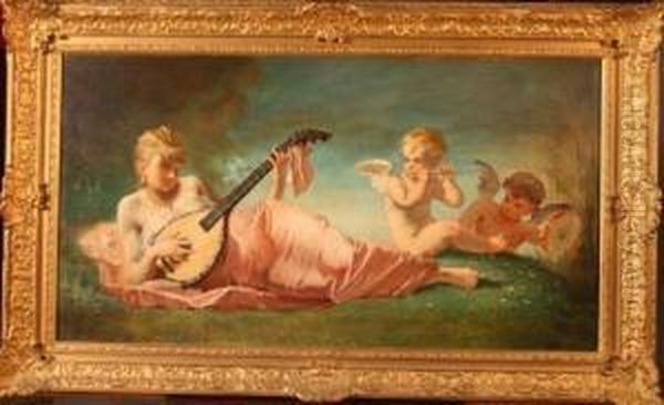 Concert A La Nymphe Et Aux Amours Oil Painting by Emile Meyer